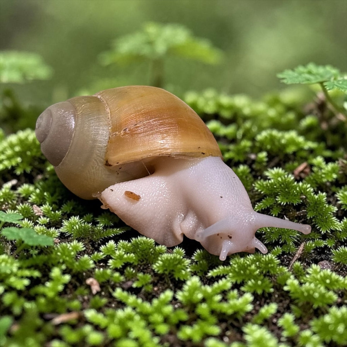 Archachatina marginata ovum leucist Albina