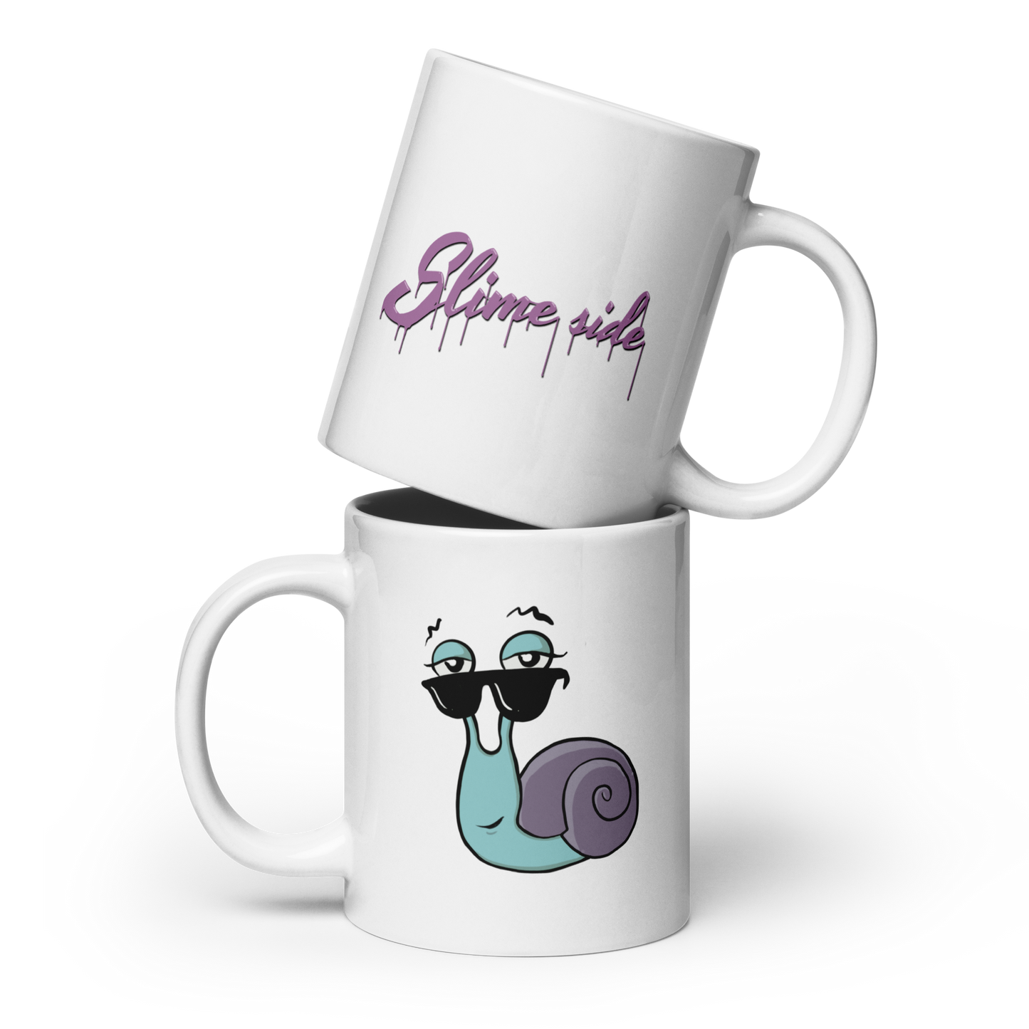 Schnecke Günther weiße, glänzende Tasse