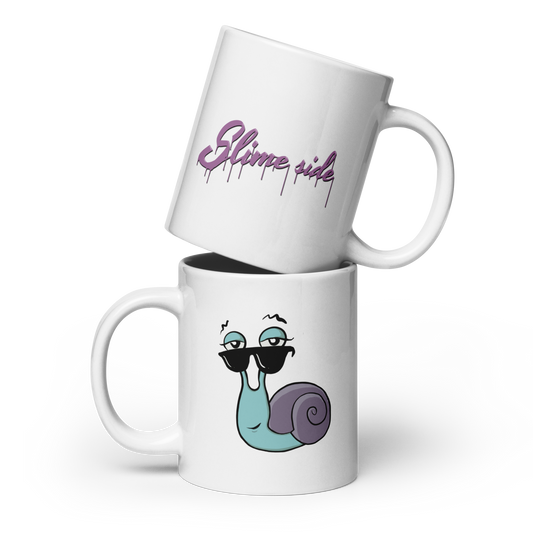 Schnecke Günther weiße, glänzende Tasse