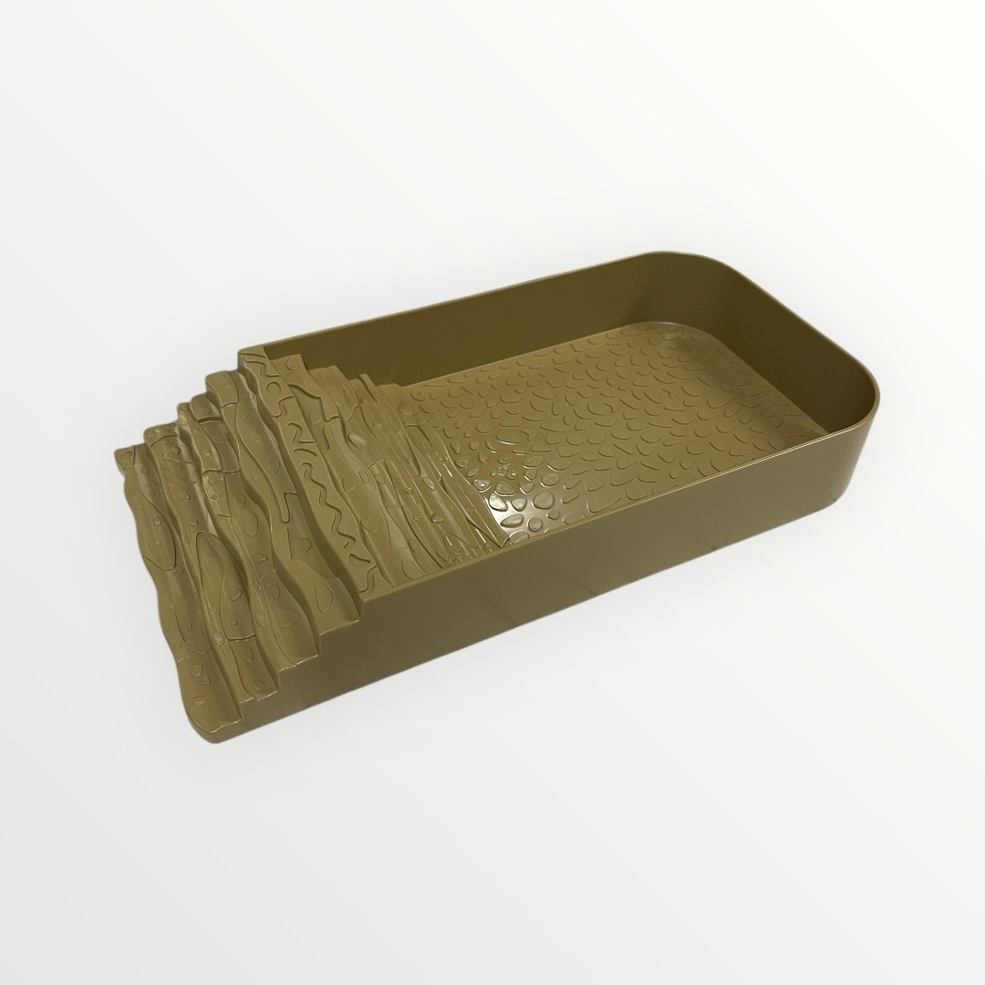 Schnecken Badeschale hellbraun groß 25x14cm