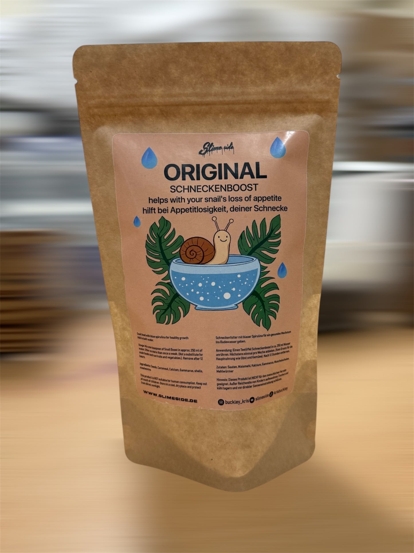Schneckenfutter/ Schneckenboost mit blauer Spirulina